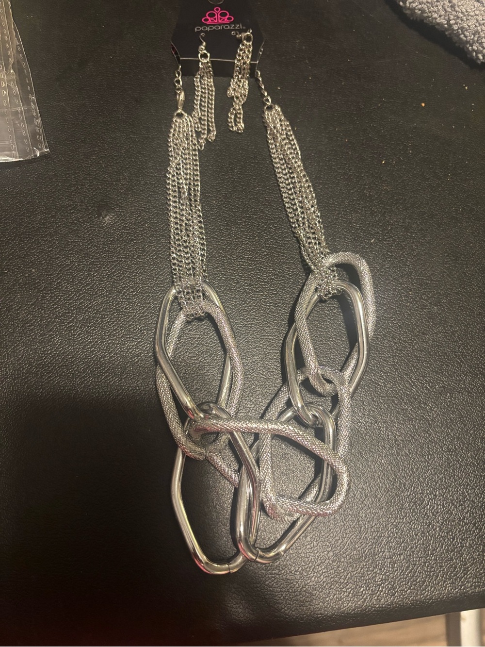 Paparazzi Shiny Silver Multi-Link Layered Necklace